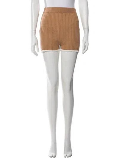 Pre-owned Matthew Bruch Mini Shorts In Neutral