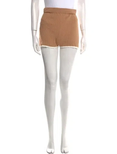 Pre-owned Matthew Bruch Mini Shorts In Neutral