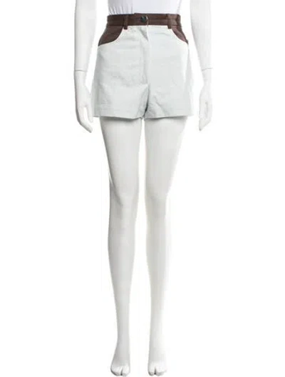 Pre-owned Matthew Bruch Mini Shorts In White