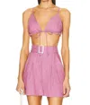 Matthew Bruch Orquid Linen Top In Pink