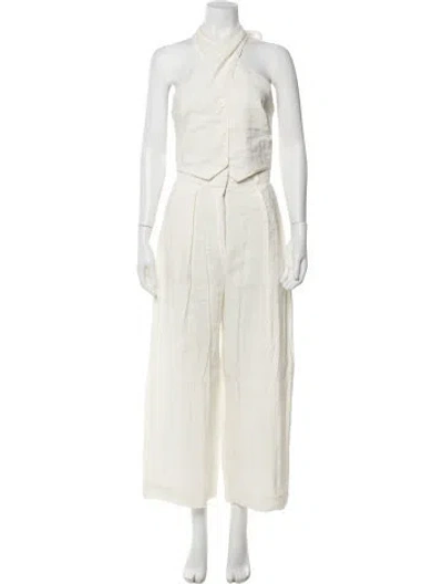 Pre-owned Matthew Bruch Pant Set In Neutral