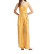 MATTHEW BRUCH PLEATED TROUSER IN SAFFRON