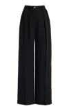 Matthew Bruch Pleated Trousers In Black