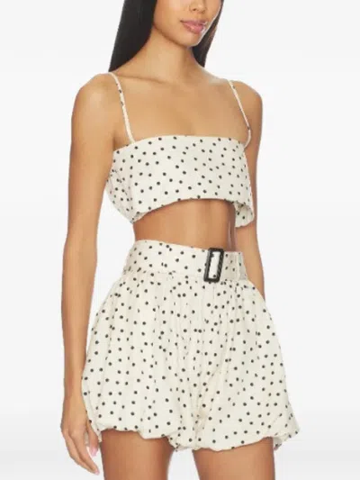 Matthew Bruch Polka-dot Crop Top In Multi