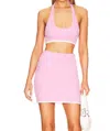 Matthew Bruch Rib Top In Pink In Pink