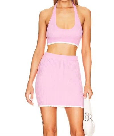 Matthew Bruch Rib Top In Pink