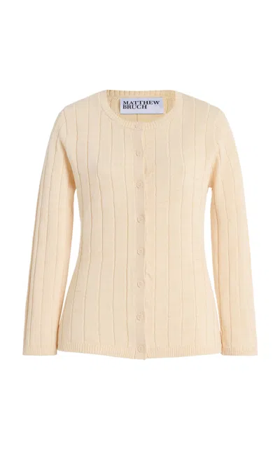 Matthew Bruch Ribbed Knit Cardigan