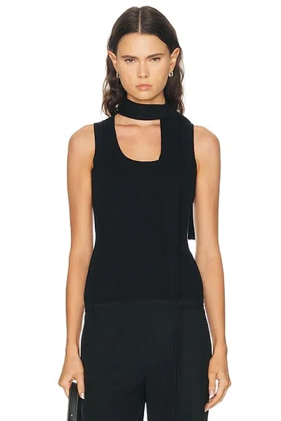 Matthew Bruch Scarf Tank Top In Black
