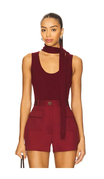 Matthew Bruch Scarf Tank Top In Burgundy