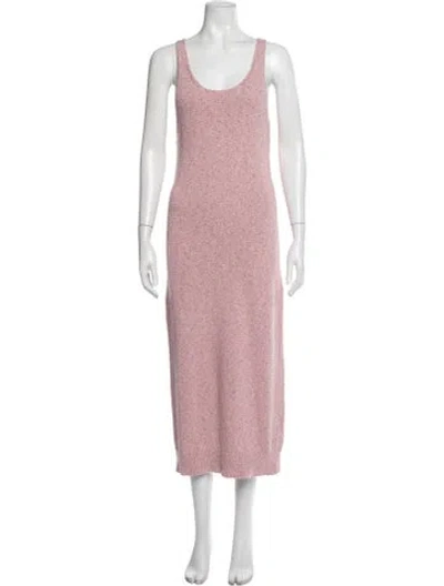 Pre-owned Matthew Bruch Scoop Neck Midi Length Dress W/ Tags In Pink