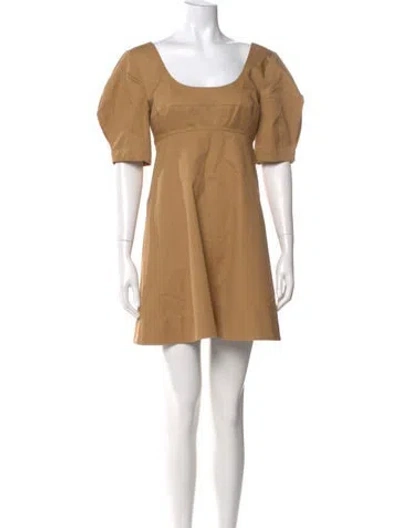 Pre-owned Matthew Bruch Scoop Neck Mini Dress W/ Tags In Neutral