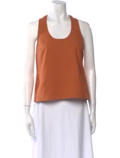 Pre-owned Matthew Bruch Scoop Neck Sleeveless Top In Orange
