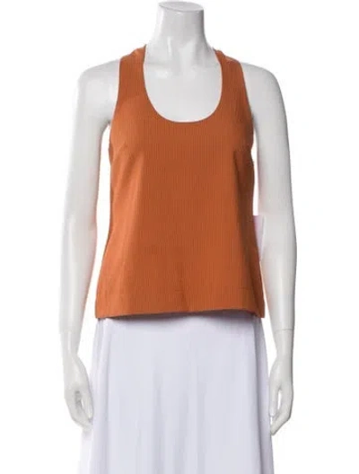 Pre-owned Matthew Bruch Scoop Neck Sleeveless Top W/ Tags In Orange