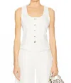 Matthew Bruch Scoop Neck Vest In White