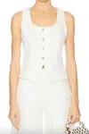 Matthew Bruch Scoop Neck Vest In White