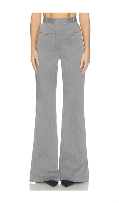 Matthew Bruch Side Slit Bell Bottom Trouser In Gray
