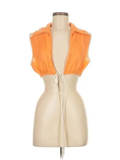 Pre-owned Matthew Bruch Sleeveless Blouse In Orange