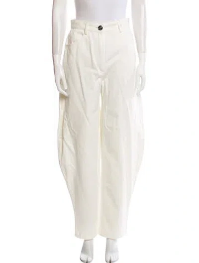 Pre-owned Matthew Bruch Straight Leg Pants In Neutral