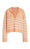 MATTHEW BRUCH STRIPED COTTON-BLEND KNIT SAILOR SWEATER