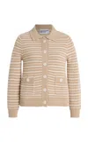 Matthew Bruch Striped Knit Cotton-blend Cardigan