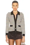 Matthew Bruch Striped Mesh Cardigan