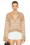 MATTHEW BRUCH STRIPED SAILOR KNIT PULLOVER SWEATER