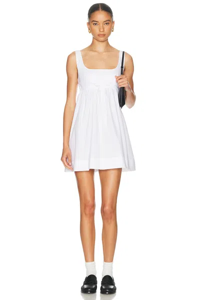 Matthew Bruch Tank Drawstring Baby Doll Dress In White