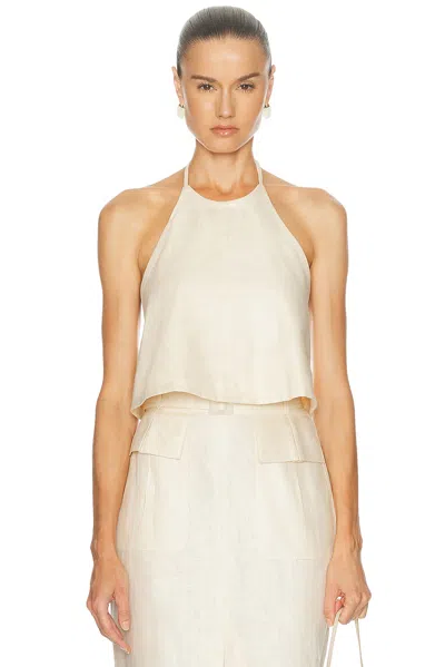 Matthew Bruch Tie Halter Top In Multi