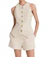 Matthew Bruch Tweed Vest In Natural Tweed In Neutral