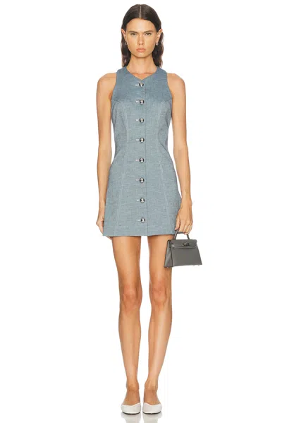 Matthew Bruch Vest Mini Dress In Blue