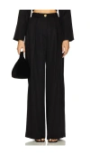 Matthew Bruch Pleated Trousers In 블랙