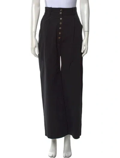 Pre-owned Matthew Bruch Wide Leg Pants In Black
