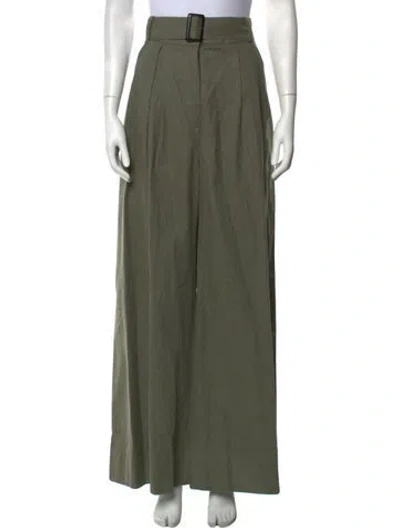 Pre-owned Matthew Bruch Wide Leg Pants In Green
