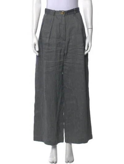 Pre-owned Matthew Bruch Wide Leg Pants In Grey