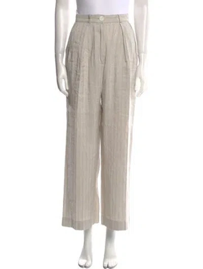 Pre-owned Matthew Bruch Wide Leg Pants In Neutral