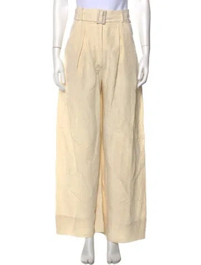 Pre-owned Matthew Bruch Wide Leg Pants In Neutral