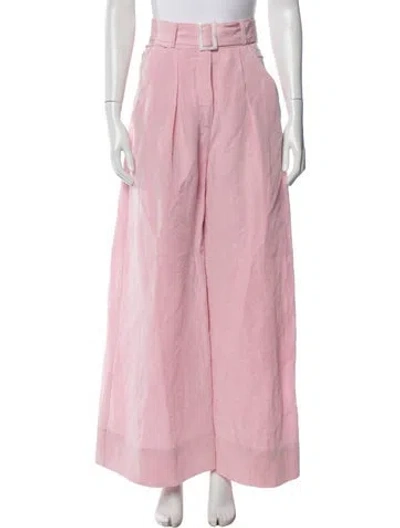 Pre-owned Matthew Bruch Wide Leg Pants In Pink