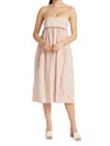 Matthew Bruch Women's Babydoll Midi-dress In Pink