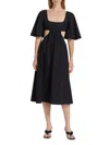 MATTHEW BRUCH WOMEN'S COTTON CUT-OUT MIDI-DRESS