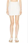 Matthew Bruch Slit Mini Skirt In White
