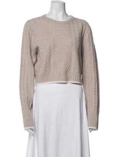 Pre-owned Matthew Bruch Wool Crew Neck Sweater In Purple