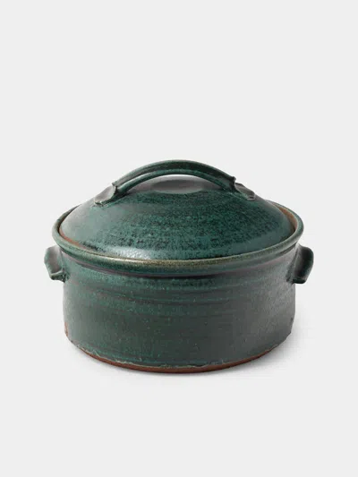 Matthew Foster Ceramic Medium Casserole Dish In Green
