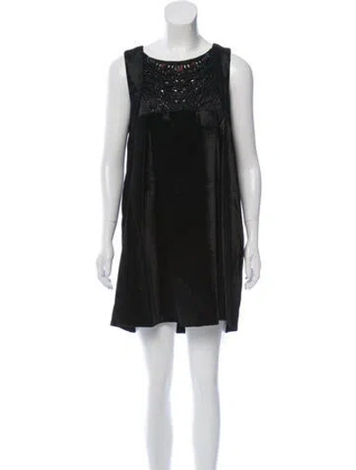 Pre-owned Matthew Williamson Bateau Neckline Mini Dress In Black