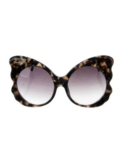Pre-owned Matthew Williamson Cat-eye Gradient Sunglasses In Brown