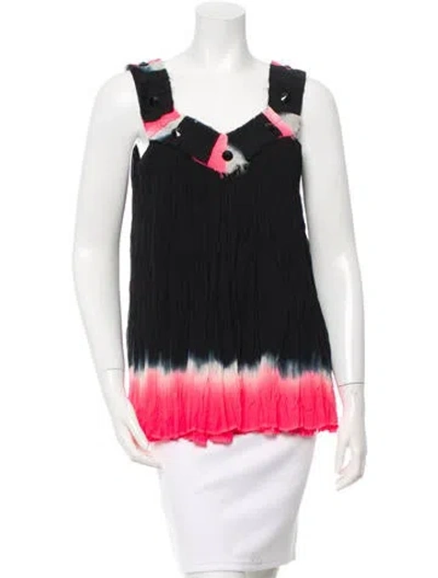 Pre-owned Matthew Williamson Dip-dyed Silk Top In Multi