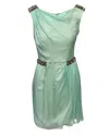 Matthew Williamson Embellished Short Dress In Green Silk In Green