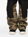 Matthew Williamson Mixed-material Cargo Pants In Black
