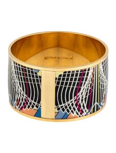 Pre-owned Matthew Williamson Multicolor Printed Escape Enamel Bangle, 7.5"