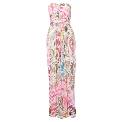 Pre-owned Matthew Williamson , Multicolored Silk Wrap-dress In Sand