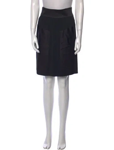 Pre-owned Matthew Williamson Pleated Accents Knee-length Skirt In Black